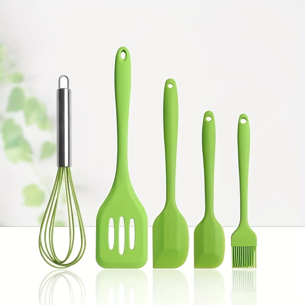 5-Piece Heat-Resistant Silicone Utensil Set - Durable, Easy-Clean Kitchen Tools for Modern Chefs - Image 3