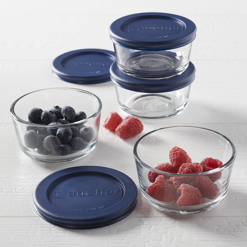 Glass Food Storage Containers with Lids, 1 Cup Round, Set of 4 - Image 6