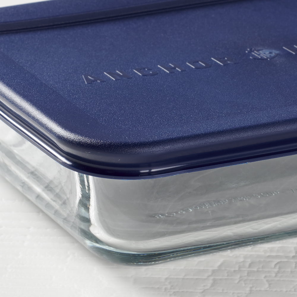 Glass Food Storage Containers with Lids, 3 Cup Rectangular, Set of 2 - Image 2