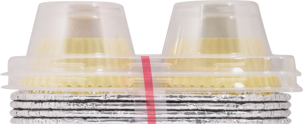 6 Cup Aluminum Muffin Pan with Liners and Lid (4 Pack) - Image 6