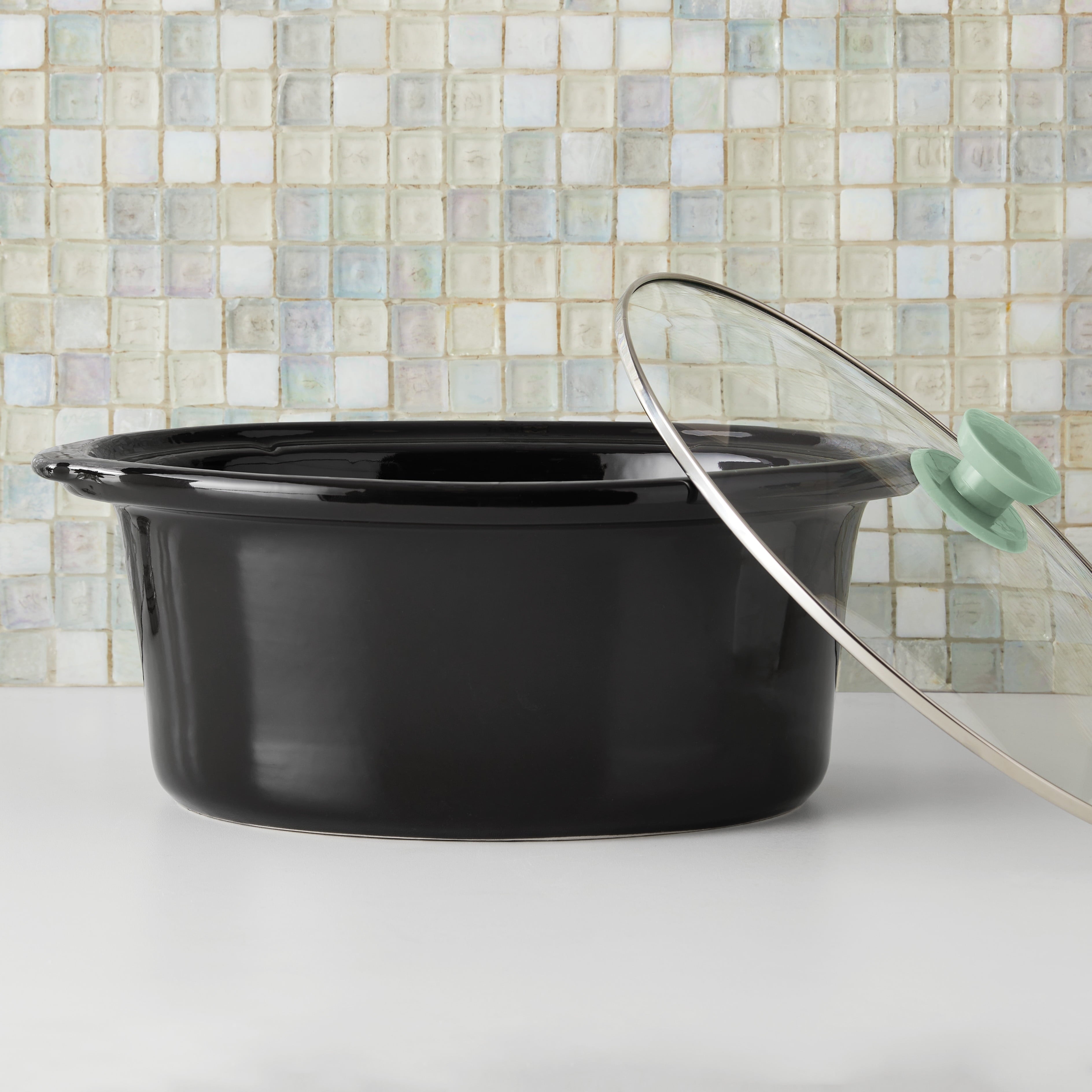 Mainstays 6 Quart Manual Slow Cooker, Green Sage - Image 5