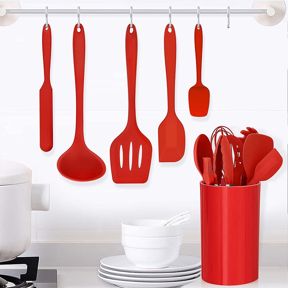 14 Pcs Cooking Utensils Set with Holder, Heat Resistant Silicone Kitchen Cookware Utensils Set, Kitchen Cooking Tools... - Image 5