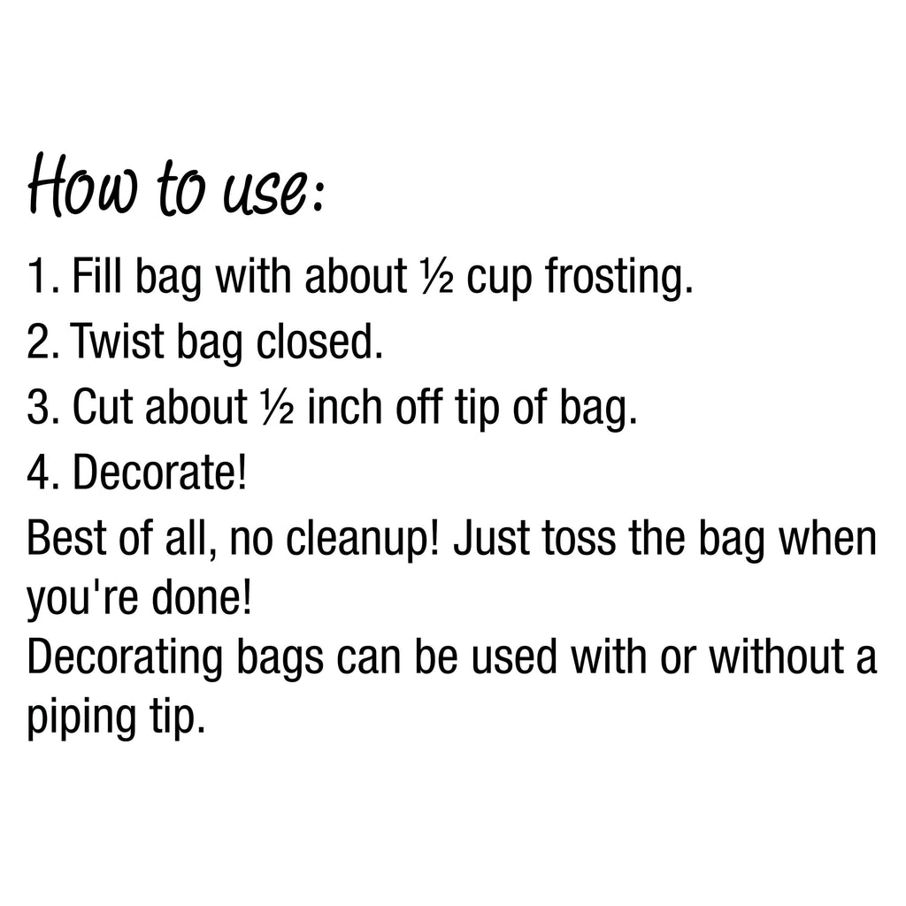(4 pack) Disposable Decorating Bags, 8 Count - Image 4