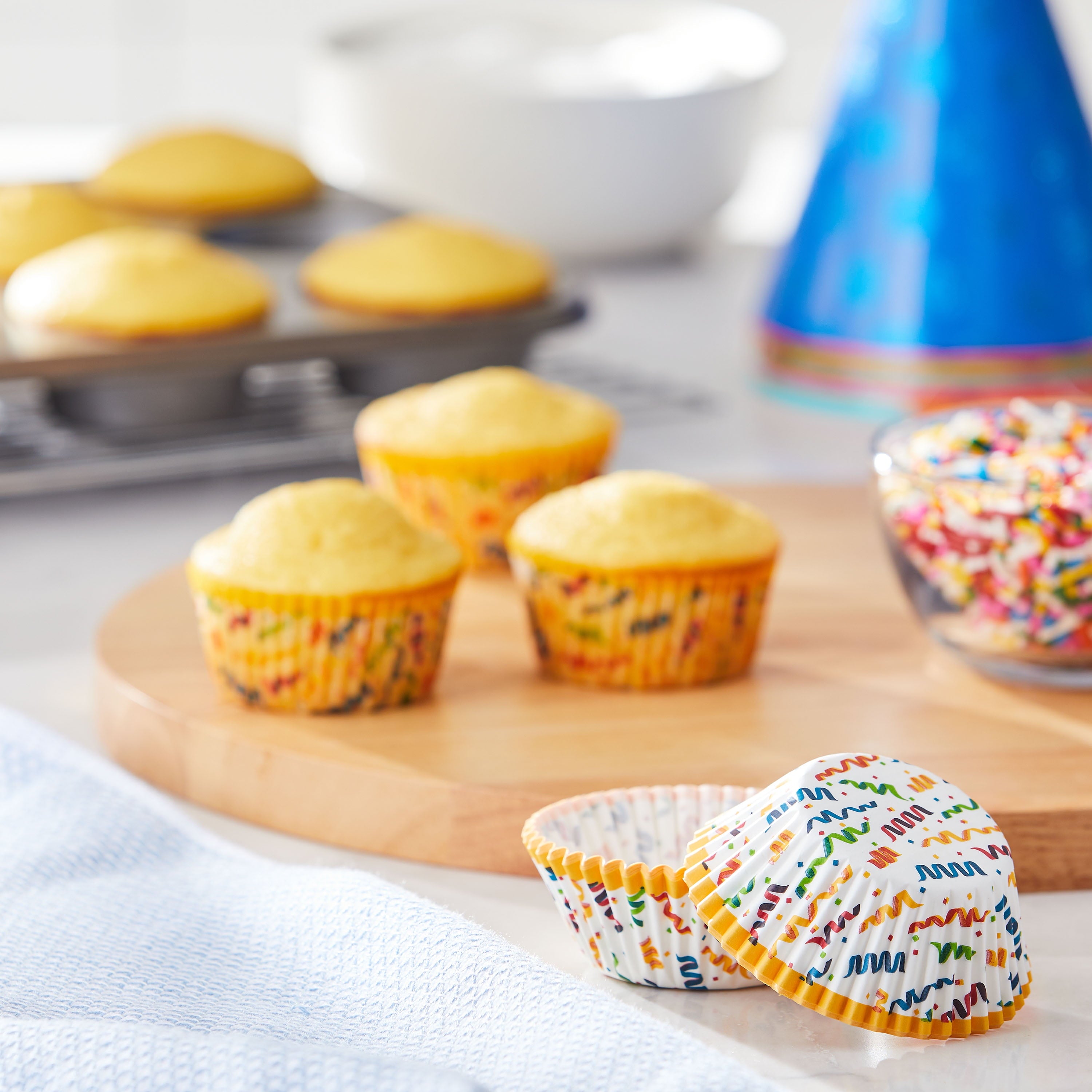 Confetti Cupcake Liners, Multicolor, 75 Count - Image 2