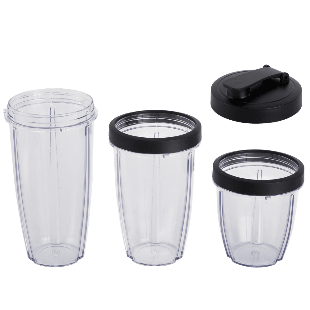 10-Piece Blender Set, Black, 300W, with 3 Jars (10oz, 16oz, 18oz), 2 Drinking Lids, Stainless Steel Blade - Image 5