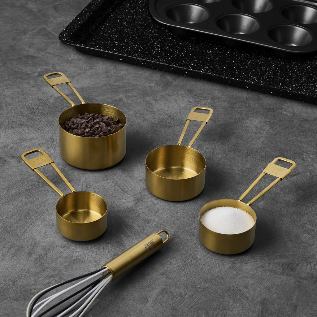 Thyme & Table 4-Piece Gold Stainless Steel Nesting Measuring Cup Set - Image 6