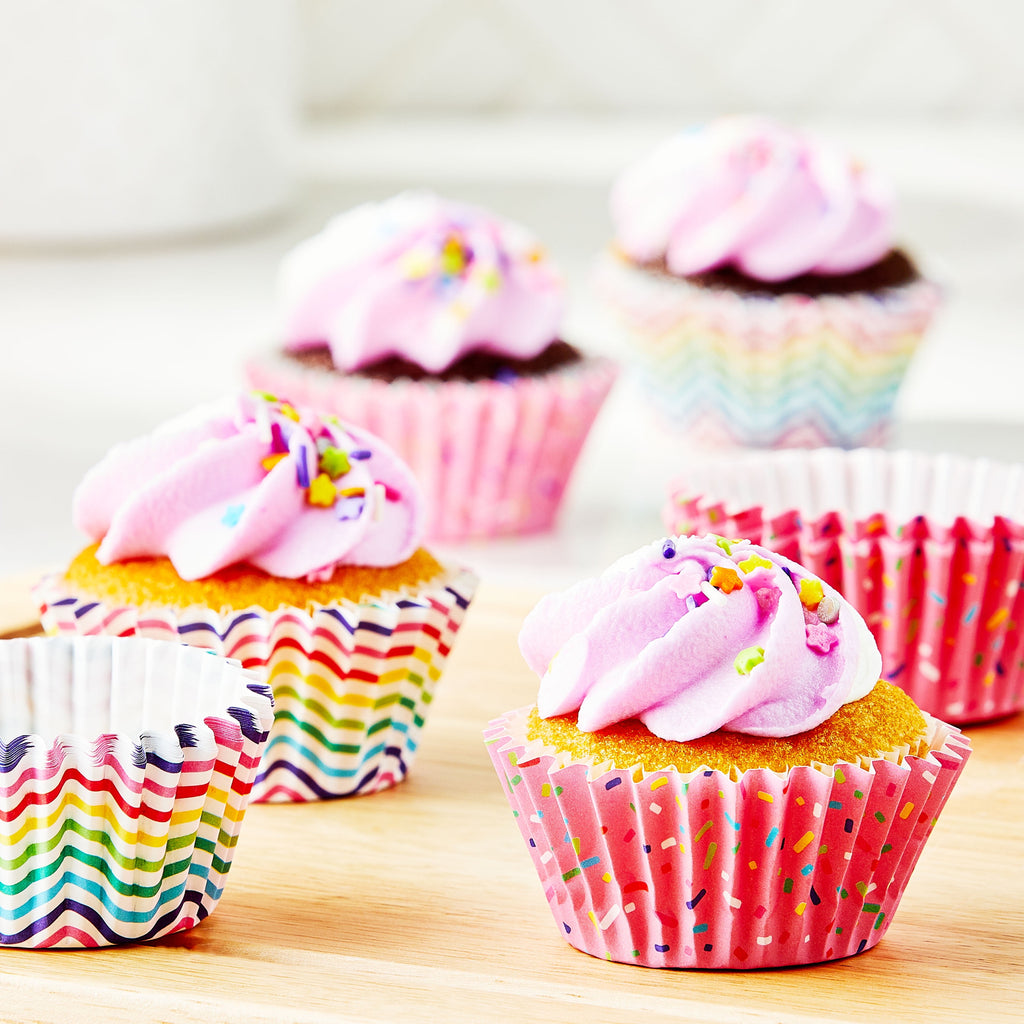 Pink Sprinkles Greaseproof Cupcake Liners, 24 Count - Image 2