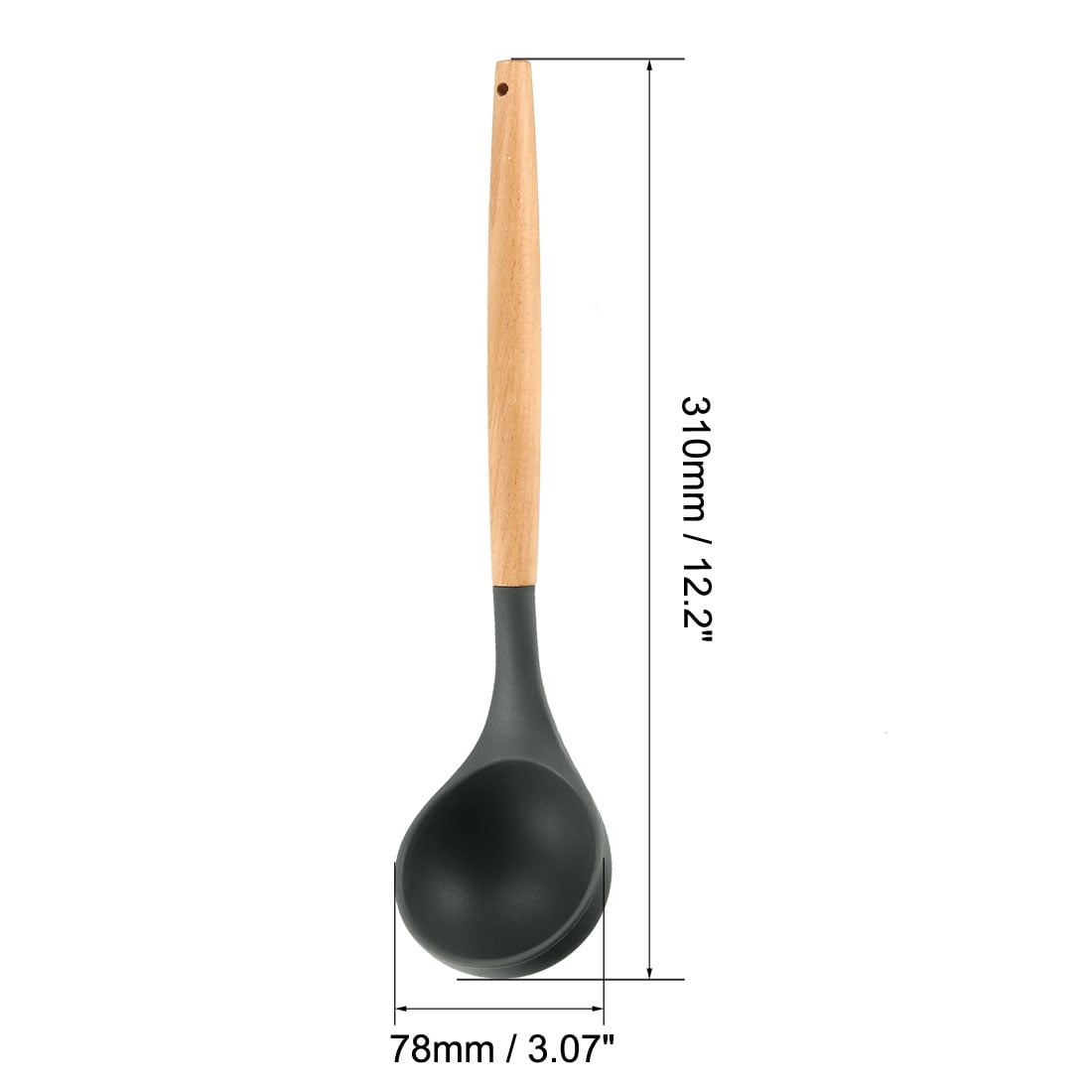 Deep Kitchen Utensil Cooking Utensils Wood Handle Gadgets for Nonstick Cookware Silicone - Image 2