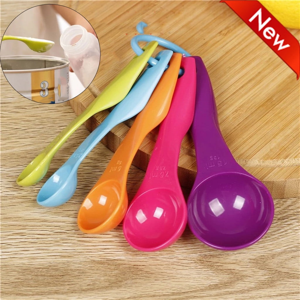 under $10,5pcs Colorful Measuring Spoons Set Kitchen Tool Utensils Cream - Image 2