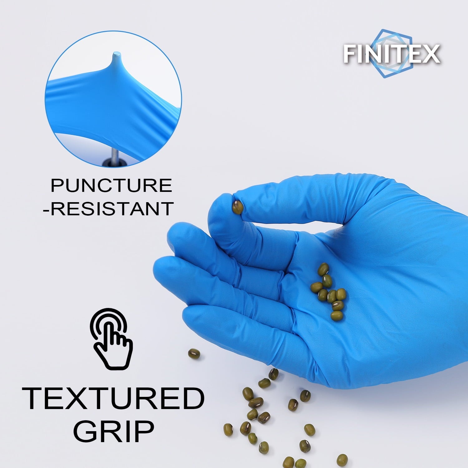 200 Count Disposable Gloves, Blue Nitrile Exam Gloves, Latex Free, Food Grade Cooking Work Hypoallergenic Glove, Medium - Image 4