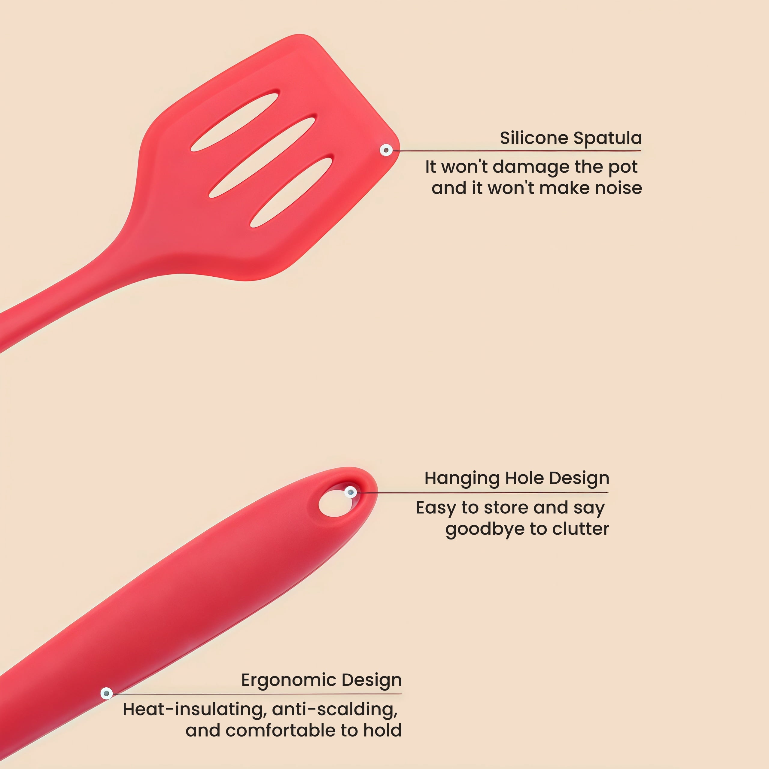 5 Piece Kitchen Utensil Set Silicone Baking Tools Kitchenware Essential - Image 5