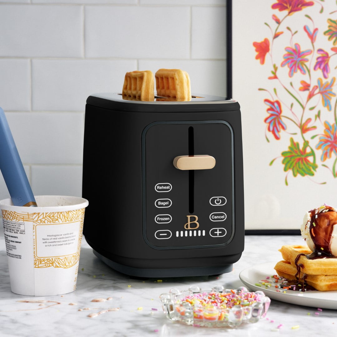 2 Slice Toaster with Touch-Activated Display, Black Sesame - Image 2