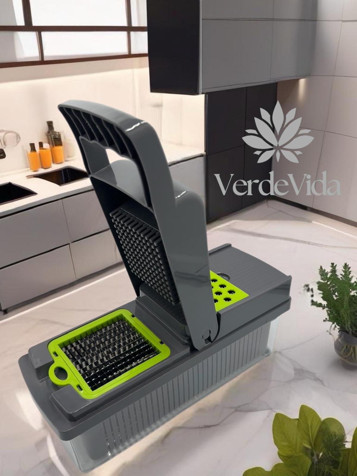Food & Spiralizer, 15-in-1, 8 Stainless Steel Blades, Black - Image 5