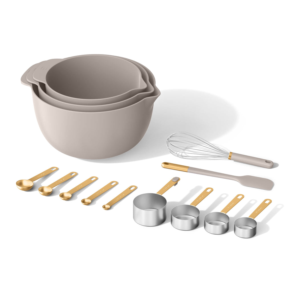 Beautiful 14-Piece Mix & Measure Set, Porcini Taupe by Drew Barrymore - Image 2