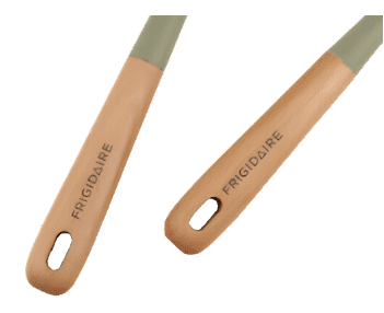 Beechwood Silicone Utensil Set, Large Soup Ladle, Large Pasta Fork, Heat-Resistant, Kitchen Cooking Utensils with Woo... - Image 2