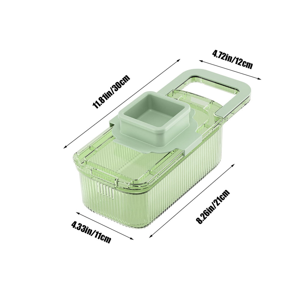 Gifts Kitchen Chopper Multifunctional Grater Round Food Chopper with Container Six Cutting Tools Vegetable Fruit Garl... - Image 3