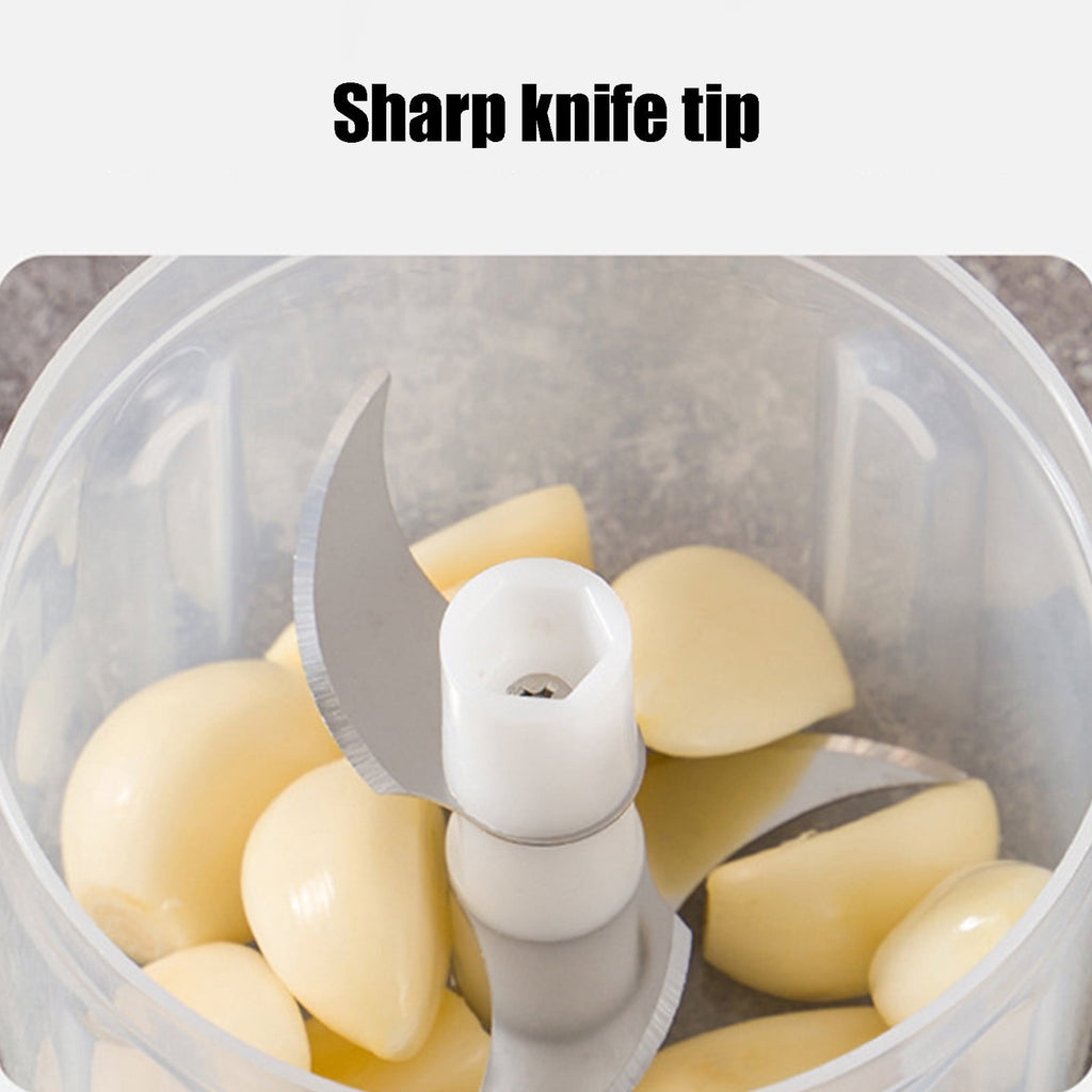Food Chopper Handheld Manual Vegetable Cutter | 3-Speed Meat Grinder & Garlic Chopper | Stainless Steel Blades | 250m... - Image 6