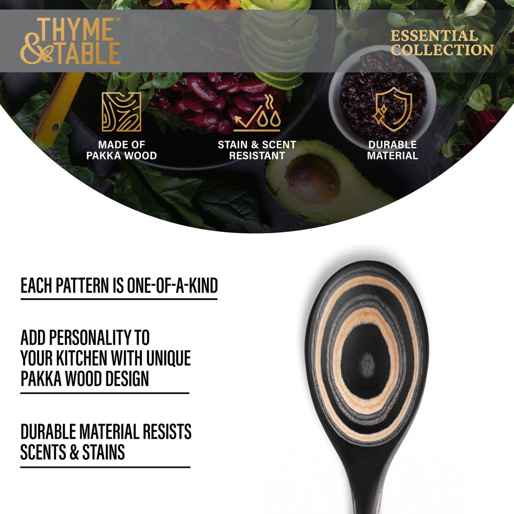 Non-Stick Pakka Wood Spoon Black - Image 4
