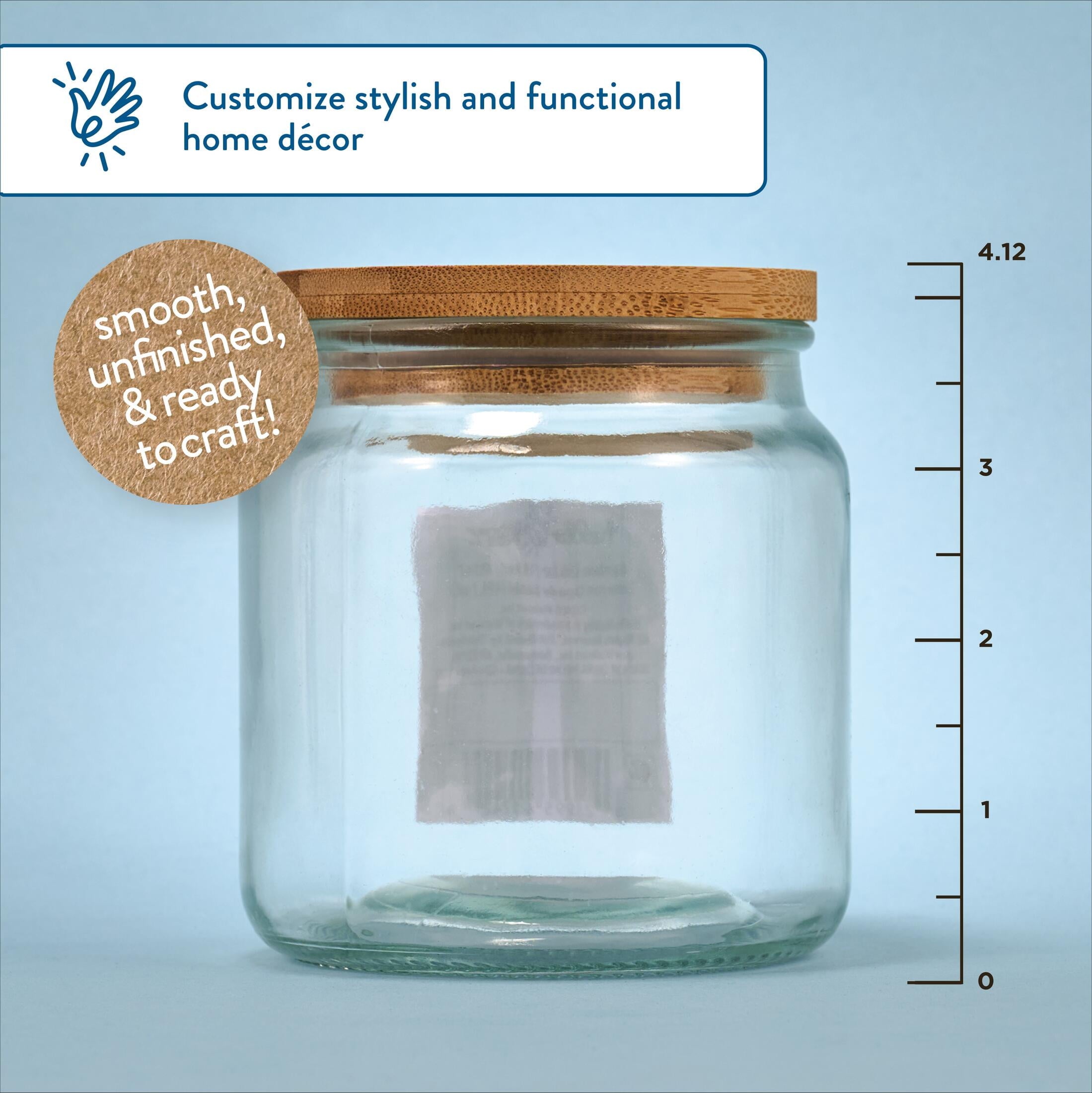 Glass Jar with Bamboo Lid, 16.9 oz, 1 Piece - Image 3