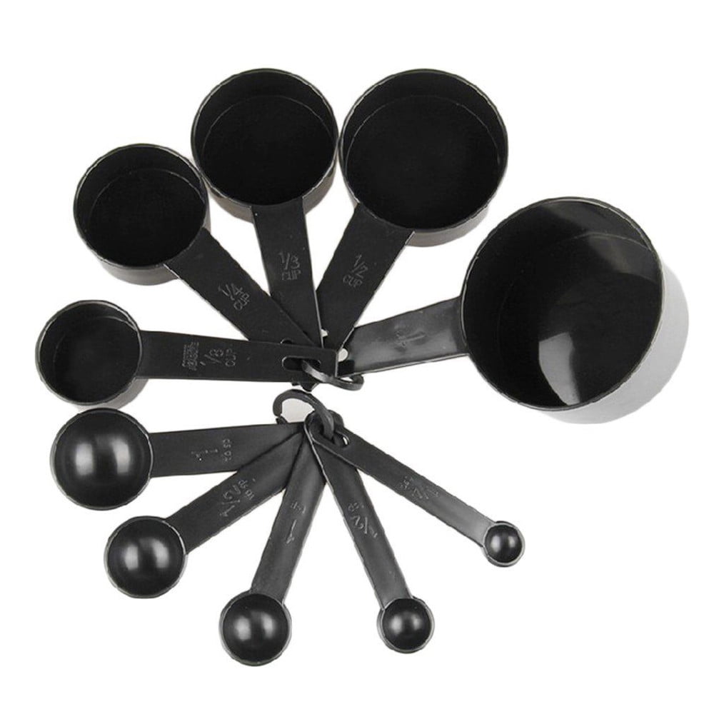 10-Piece Plastic Measuring Cups and Spoons Set - Baking & Cooking Tools with Exact Measurements (1/8 Cup to 1 Cup, 1/... - Image 4