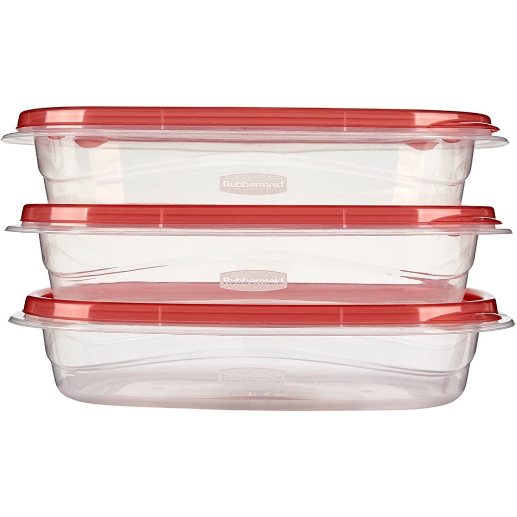 TakeAlongs 4.0-Cup Rectangle Food Storage Containers, Ruby Red, 3 pack - Image 4