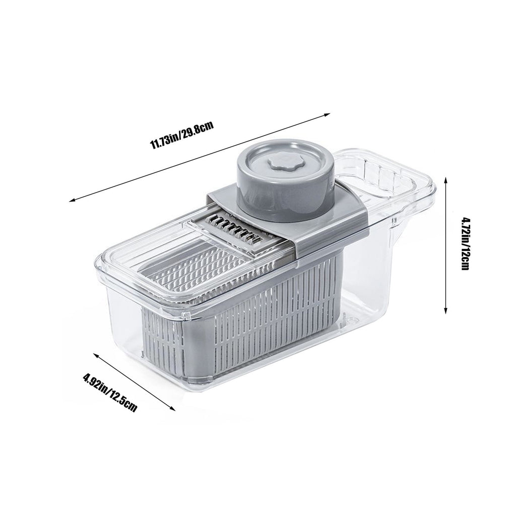 Vegetable Chopper, Kitchen Grater Tool, Multifunctional Cutting Device with Container, Efficient Food Prep for Home C... - Image 3
