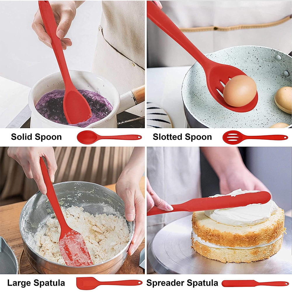 14 Pcs Cooking Utensils Set with Holder, Heat Resistant Silicone Kitchen Cookware Utensils Set, Kitchen Cooking Tools... - Image 3