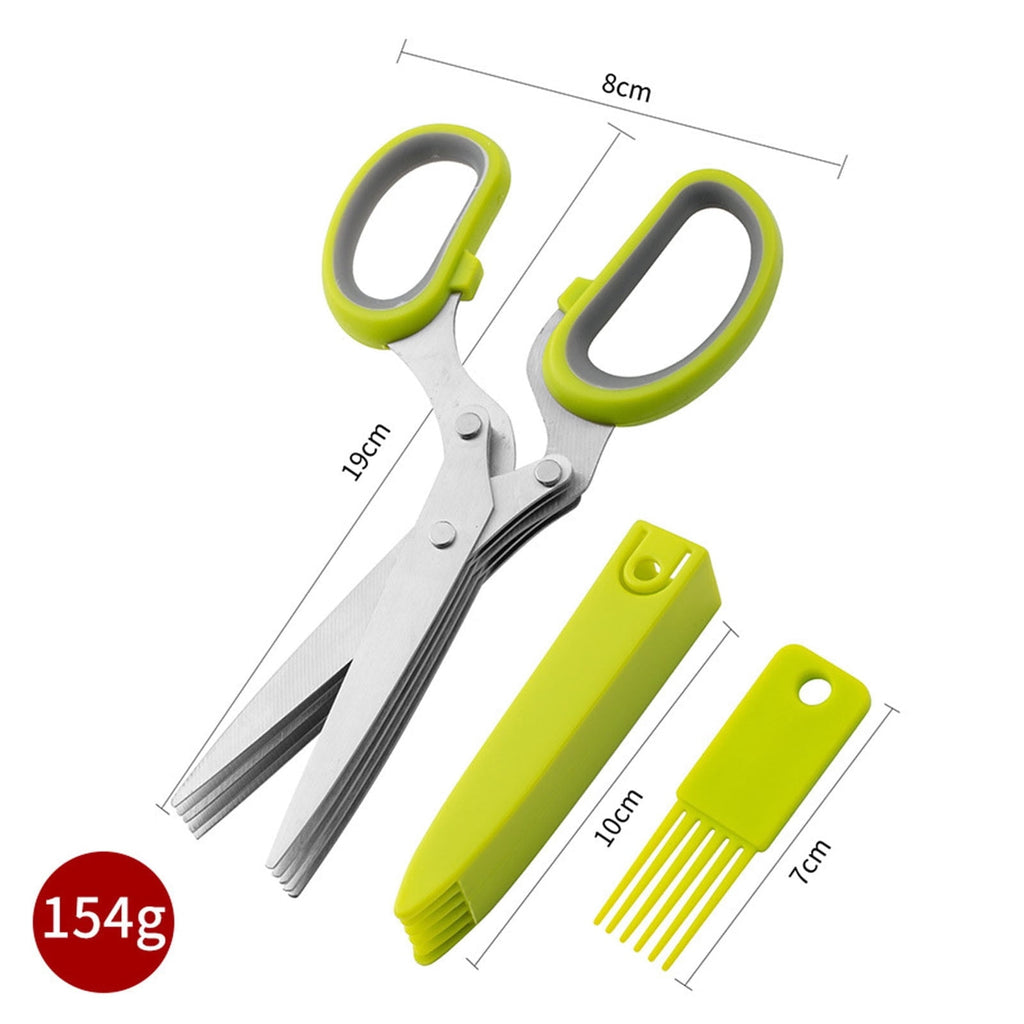 Kitchen Scissors, Stainless Steel, Herb and Vegetable Chopper, Food Prep Tool for Home Cooking, Multicolor - Image 3