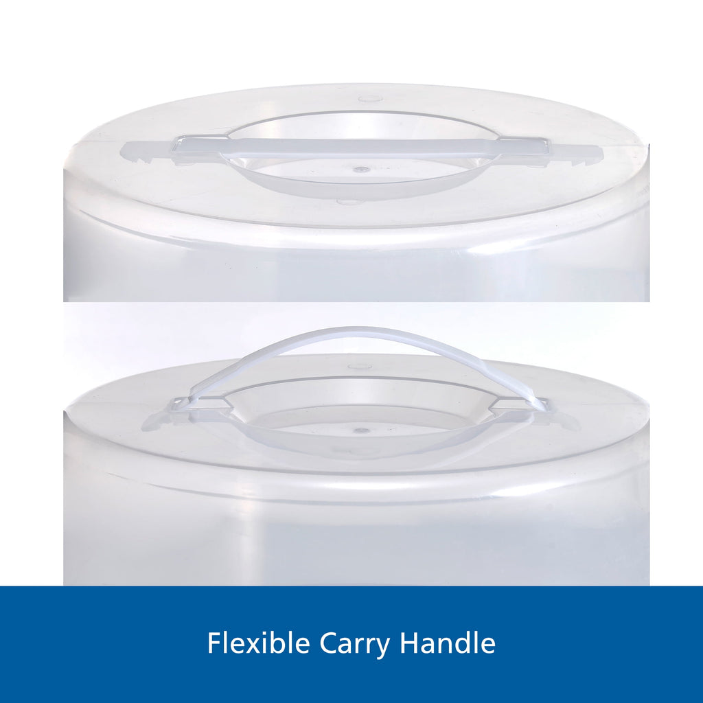 12 inch Clear Cake Carrier with 2pk 9 inch Gray Round Pans, Carbon Steel - Image 3