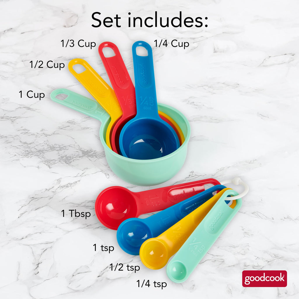 Pro 8-Piece Nesting Measuring Cups and Spoons Set with Storage Ring - Image 4