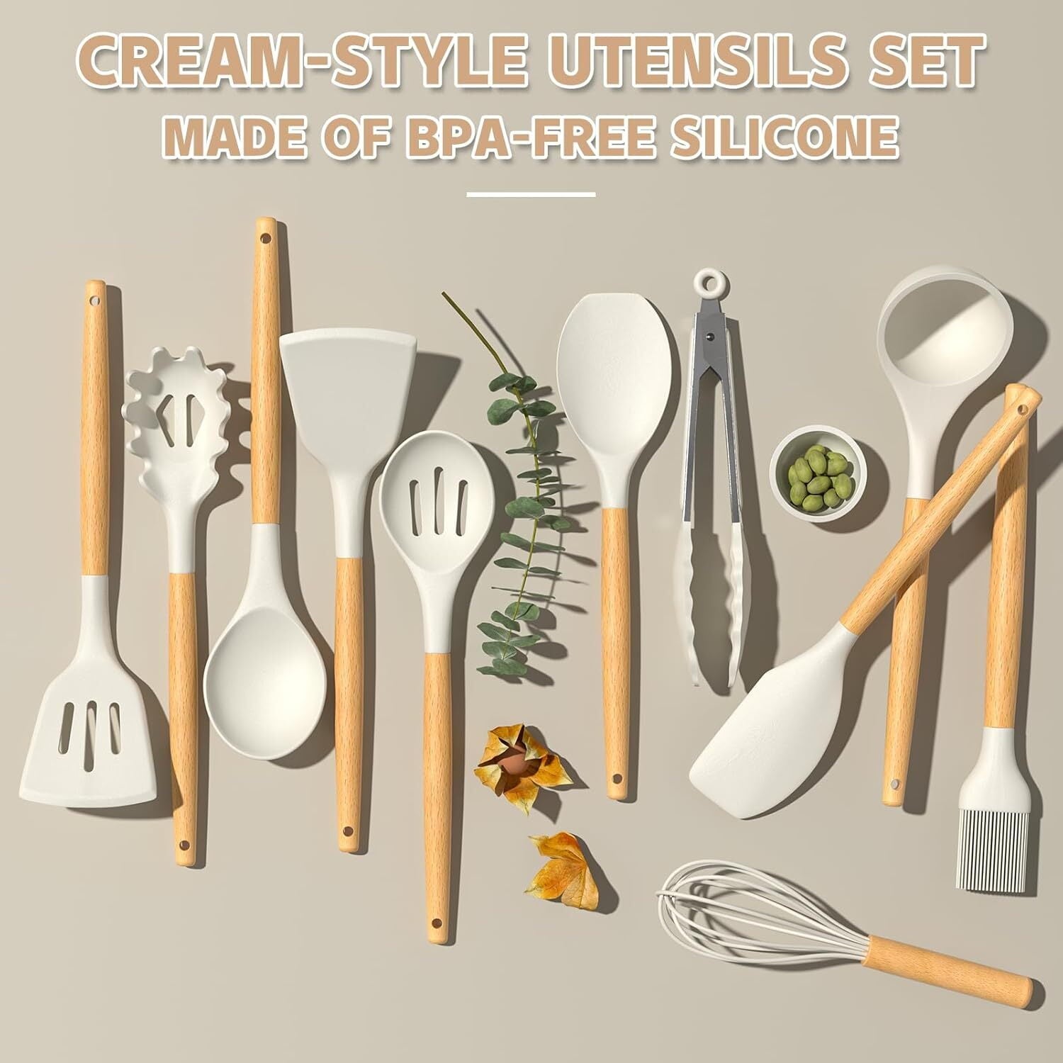 Kitchen Utensil Set-Silicone Cooking Utensils-33 Kitchen Gadgets & Spoons for Nonstick Cookware-Silicone Spatula Set-Best Kitchen Tools, Use - Image 4