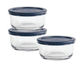 Anchor Hocking Glass Food Storage Containers with Lids, 2 Cup Round, Set of 3