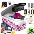 Vegetable Chopper Food Slicer, 15 in 1 Multi-Function Food Chopper for Onion, Veggie, Cheese Grater, Vegetables Cutte...