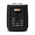 2 Slice Toaster with Touch-Activated Display, Black Sesame
