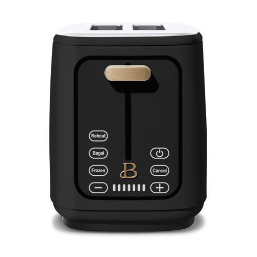 2 Slice Toaster with Touch-Activated Display, Black Sesame