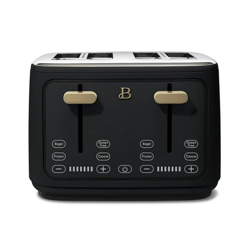 4-Slice Toaster with Touch-Activated Display, Black Sesame