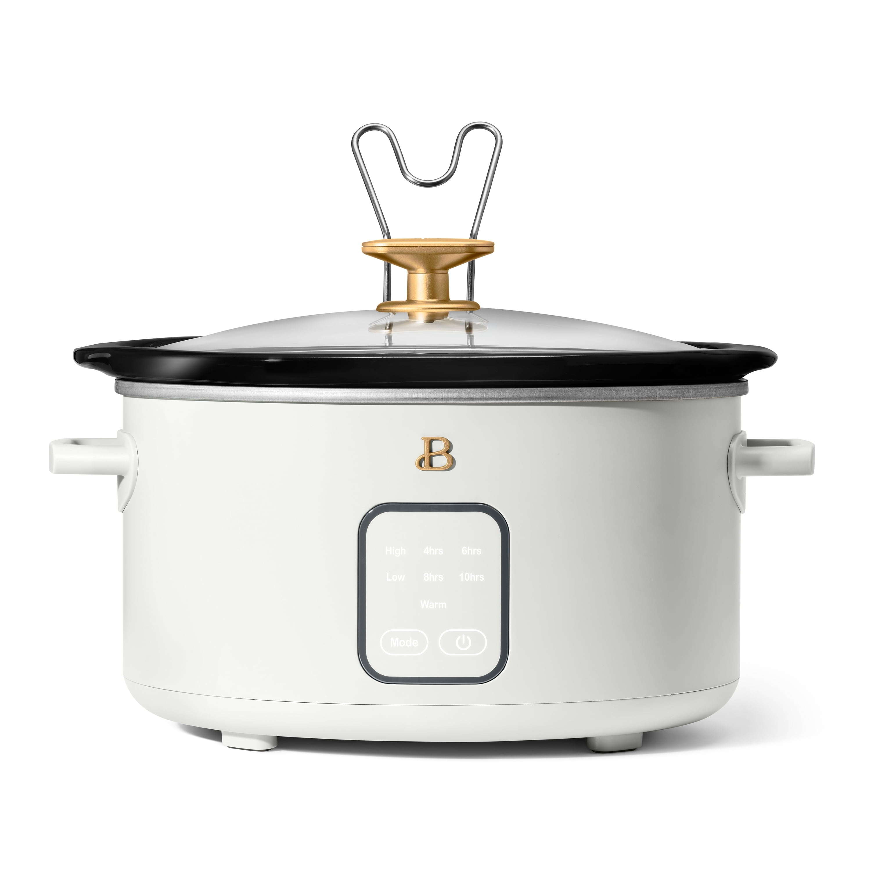 4Qt Slow Cooker with Touch-Activated Display, White Icing