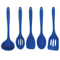 3500/B 5-Piece Silicone Cooking Utensils (Blue)