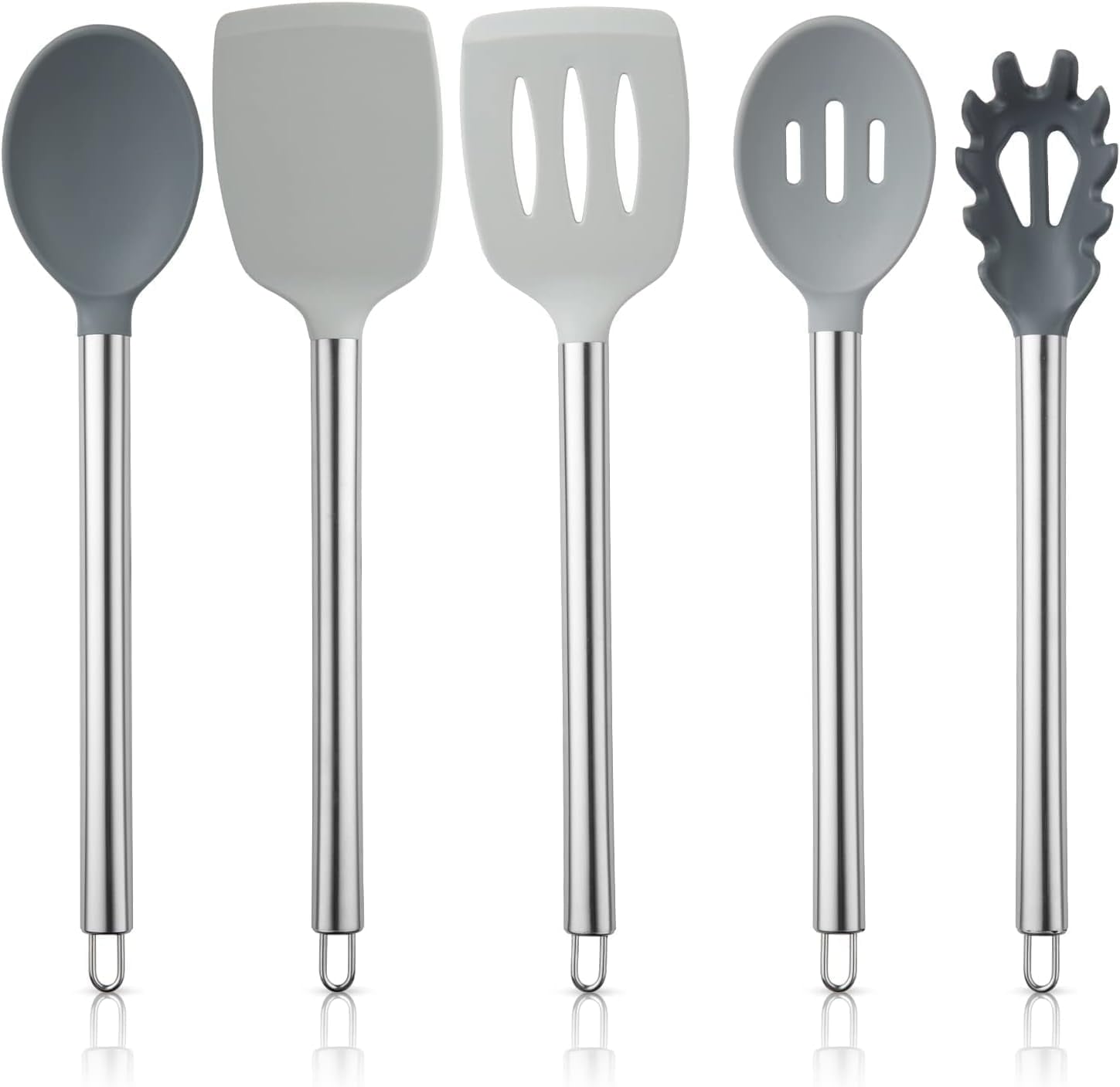 5-Pc Cooking Utensils Set Kitchen Gadgets & Essentials, Gray Ombre