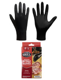 EG Disposable Nitrile BBQ Gloves for cooking, grilling and kitchen use , Black Color, One Size Fits Most.