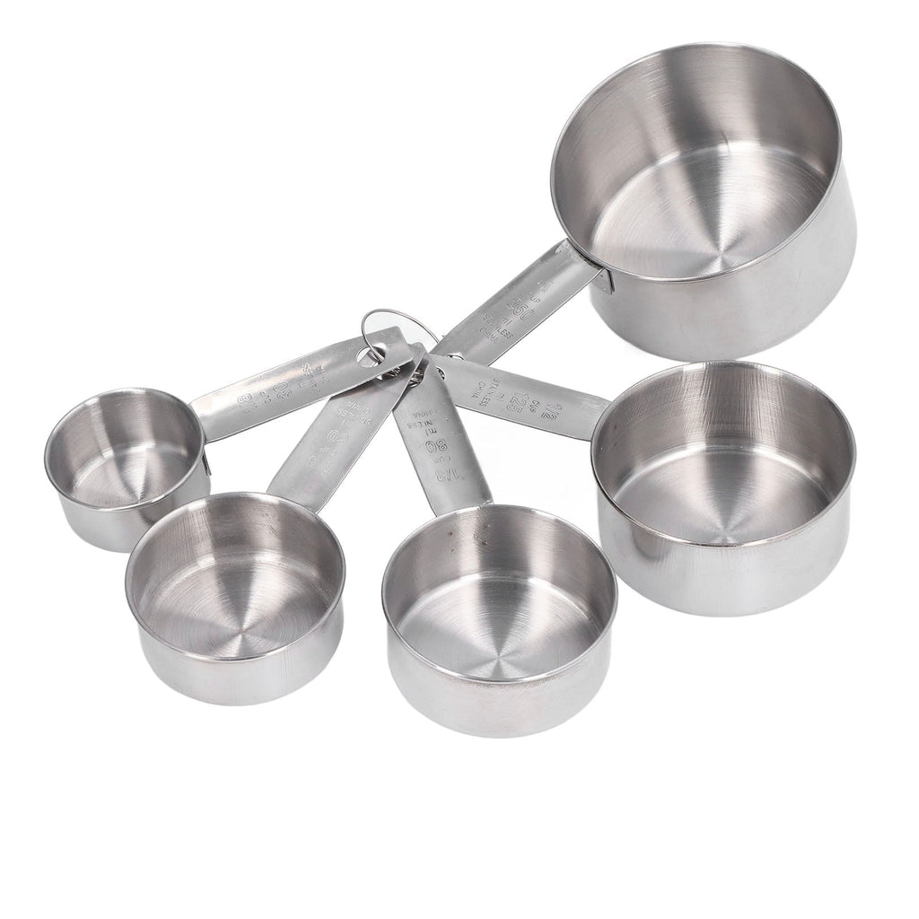 Stainless Steel Measuring Cups 5 Pack Set, Easy to Read Metal Measuring Cup With Scale Kitchen Cooking Baking Tool wi...