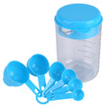 Plastic Measuring Cup Spoons Set, 7Pcs Kitchen Measuring Cups + Spoons Measure Water Liquid Tea Coffee Measuring Tool...