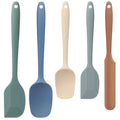 Food Grade Silicone Rubber Spatula Set, 5 Pcs Kithen Cooking Mixing Utensil Set, BPA-Free High Heat Resistant Non Sti...