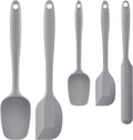 Food Grade Silicone Rubber Spatula Set for Baking, 5Pcs Cooking Utensil Set, High Heat Resistant Non Stick Dishwasher...