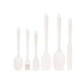 Food grade silicone rubber spatula set, 6-piece kitchen cooking and baking mixing utensil set, high heat resistance n...
