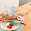 3 in 1 Portable Vegetable Cutter Set Mini Garlic Masher Food Processor for Peppers Celery Ginger Meat with Whisk Hand...