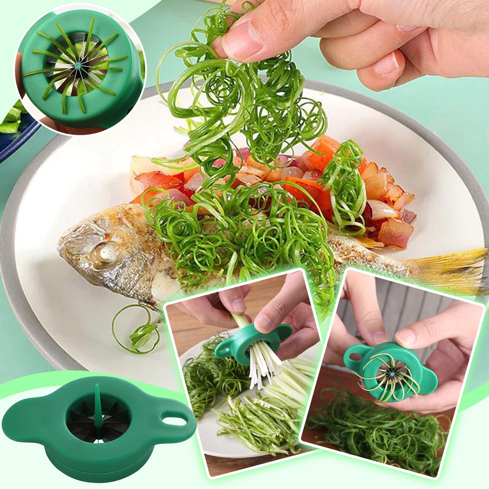 Gnmfd Multi-Function Vegetable Cutter Onion Shredder Slicer Chopper with Thick Thin Stainless Steel Blades, Quick Uniform Cutting Tool for K
