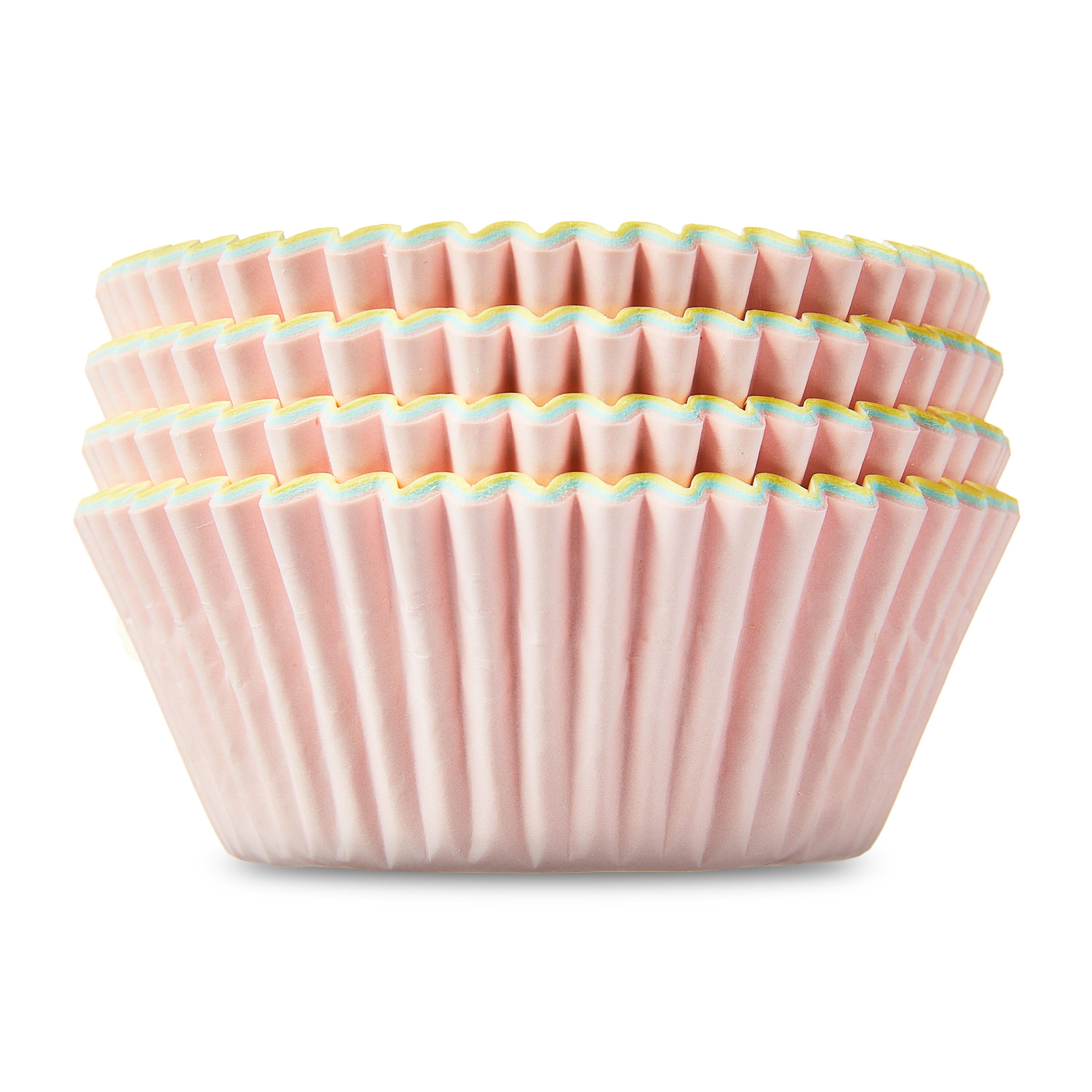 Cupcake Liners, Pink, Yellow & Blue, 96 Count