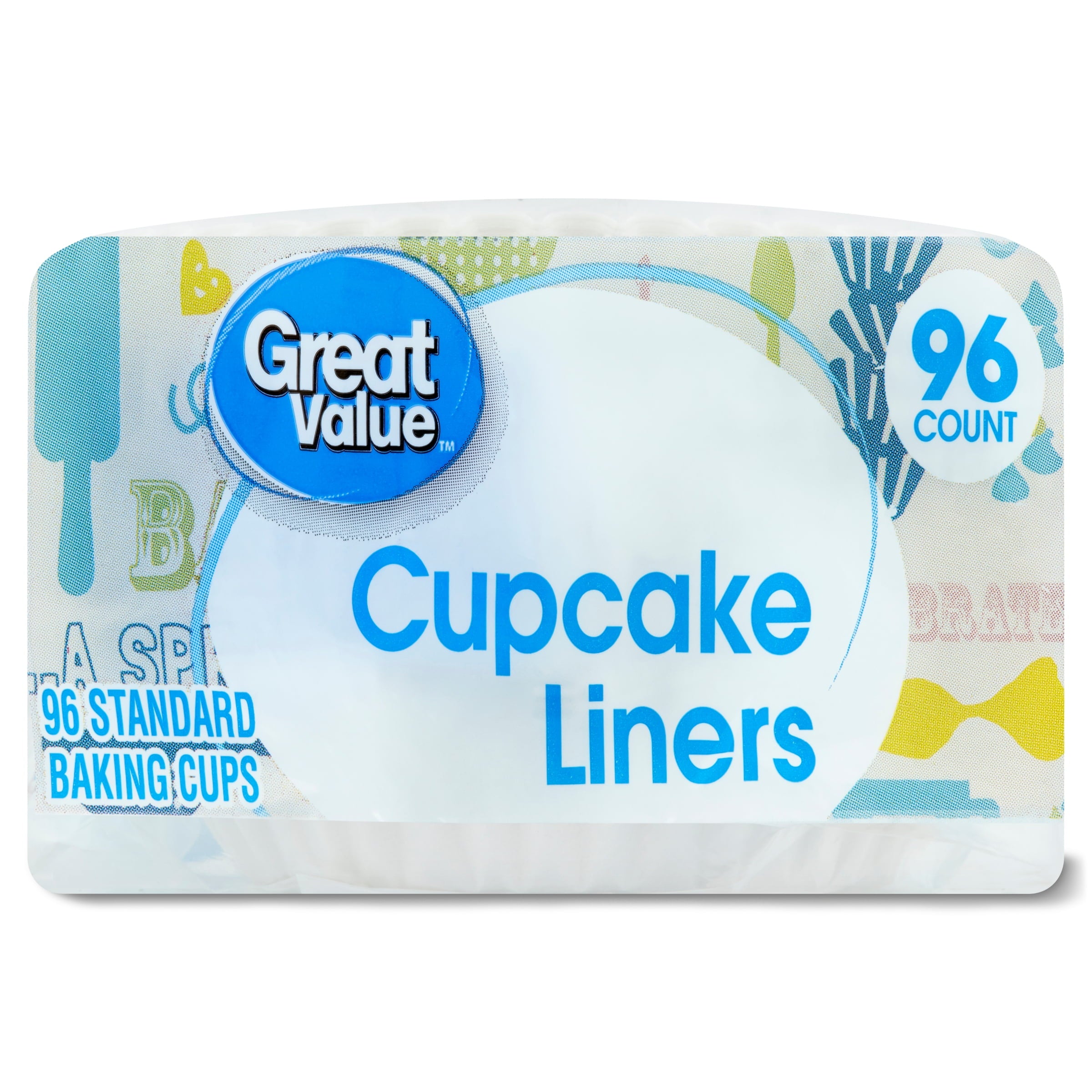 Cupcake Liners, White, 96 Count