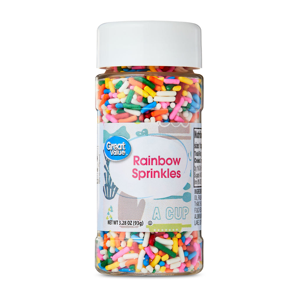 Great Value Rainbow Decorating Sprinkles, 2.7 oz
